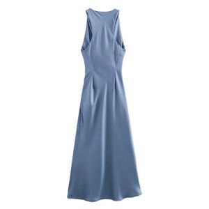 Banana Republic Light Blue Satin Maxi Dress